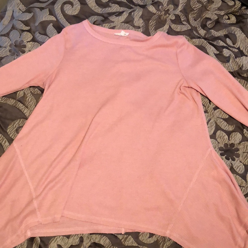 Light pink waffle top
